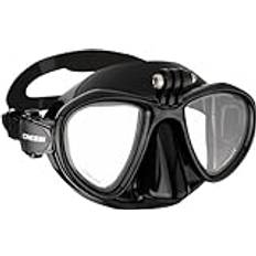 Cressi Metis Mask Black, Undervattensmask för Action Cam Unisex Vuxen, Svart/Svart, Unik