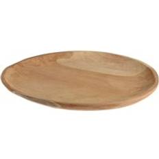 Madera Platos de Cena Centro Mesa De Madera De Teca Ø40 cm Plato de Cena