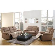 Beige Meubles 3+2+1 Places Relax En Microfibre Canapé