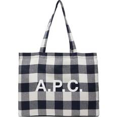 A.P.C. Totes & Shopping Bags A.P.C. Navy & Off-White Diane Shopping Tote IAK DARK NAVY UNI