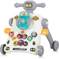 Goedkoop Loopwagens voor Baby's Chipolino Car 3-in-1 Loopwagen met Speelgoedauto & Muziek Grijs