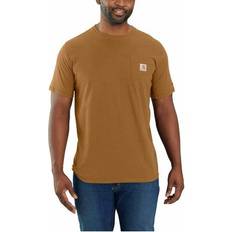 Bruna - Herr T-shirts Carhartt Force Relaxed Fit Short-Sleeve Pocket T-Shirt Brown