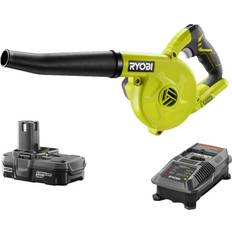 Ryobi Leaf Blowers Ryobi 18-Volt ONE Cordless Compact Workshop Blower Kit with Battery & Charger, Non-Retail Packaging