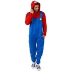 Sesame Street Cookie Monster Hooded Long Sleeve Fleece Jumpsuit - Blue