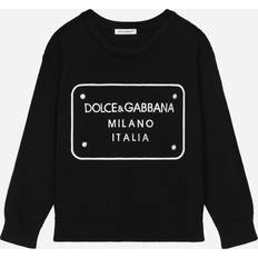 Black Knitted Sweaters Children's Clothing Dolce & Gabbana Boys Black Wool Knit Sweater 12-14 year