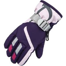 Purple Mittens Children's Clothing Hontri Sold by: Fashion, Gloves Mittens in Clearance Winter Gloves for Kids Boys Girls Snow Windproof Mittens Outdoor Sports Skiing Unisex Purple One