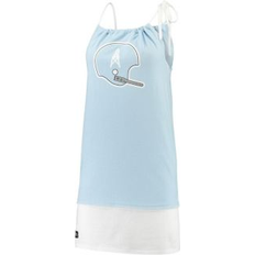 Refried Apparel Women's Light Blue Distressed Houston Oilers Vintage-Like Tank Dress Light Blue