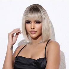 Blonde Wigs Shein Blonde Bob Wig With Bangs Short