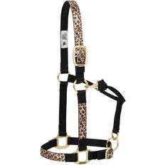 Halters & Lead Ropes Weaver Pattern Adjustable Halter Leopard Black