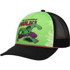 Boys - Green Caps Lids Big Boys and Girls Green/Black Hulk Foam Trucker Adjustable Hat Black No Size