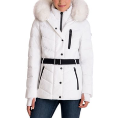 White - Women Coats Michael Kors Womens Detail Back Hooded Puffer Coat, Created Macys White