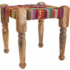 Rød Fodskamler Alexandra House Living Thread Foot Stool