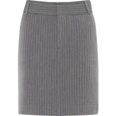 Gestuz Nederdele Gestuz JoelleGZ mel. pinstripe MW skirt Grey Pinstripe