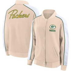 Jackets & Sweaters Fanatics Women's Fanatics Tan Green Bay Packers Lounge Full-Snap Varsity Jacket Tan