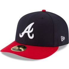 New Era Men's MLB Navy/Red Atlanta Braves Home Authentic Collection On-Field Low 59FIFTY Fitted Hat, Navy Blue One Size