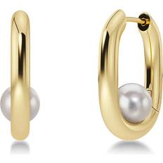 Edblad Ørestikker Modernist Pearl Hoops - Guld
