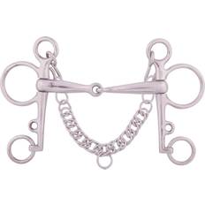 Rosa Bit Pelham per cavallo singolo, acciaio inox BR Equitation Apple Mouth Rose