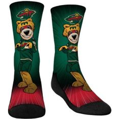 Green Underwear Children's Clothing Rock Em Socks Big Boys and Girls Rock 'Em Socks Minnesota Wild Mascot Pump Up Crew Socks Green