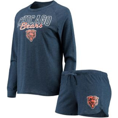 Clothing Concepts Sport Women's Navy Chicago Bears Meter Knit Long Sleeve Raglan Top and Sleep Set Navy