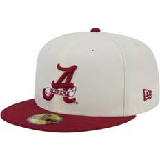 New Era Men's Alabama Crimson Tide White 59Fifty Fitted Hat, 1/4