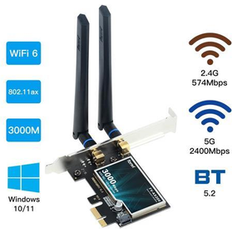 YINGHUA 3000Mbps Wifi 6 AX200 Pcie Wireless Adapter I-ntel AX200NGW Network Card Bluetooth 5.2 Dual Band 2.4G/5G Wifi6 802.11AX For PC