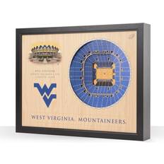 NCAA West Virginia Mountaineers Basketball 25-Layer StadiumViews 3D Wall Art