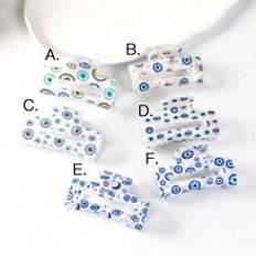 Shein Pc Greece Woman Evil Eye Series Hair Claws Clips