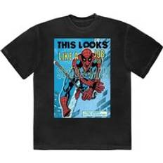 Looks Like Job For Spiderman T Shirt Black