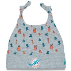 Beanies New Era Infant Boys and Girls Heather Miami Dolphins Critter Cuffed Knit Hat Heather One Fits All