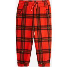 Mini Rodini Red Check Aop Fleece Pants 128-134