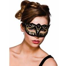 Wicked Verona Eyemask Carnival Ball Fancy Dress Halloween Mask Gold Glitter