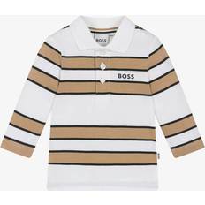 Pikéskjorter BOSS Kids-Longsleeve-Poloshirt mit Streifen und Logo