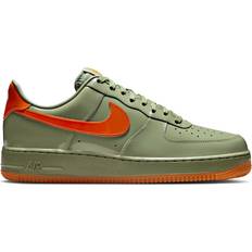 Green Shoes Nike Air Force 1 '07 Premium M - Oil Green/Platinum Tint/Safety Orange