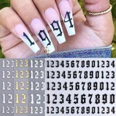 Shein Number Nail Stickers 4pcs