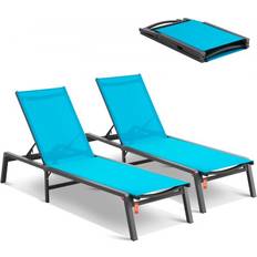 Blue recliner*2 Chaise