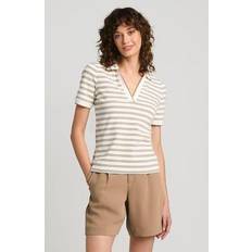 Lands' End Polo Shirts Lands' End Women's V-Neck Short Sleeve Polo