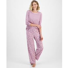 3XL Pajamas Charter Club Women's 2-Pc. Long-Sleeve Pajamas Set, Created for Macy's Feathers