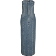 Skind Kjoler JJXX Tinga Slim Denimkjole, Blue Denim