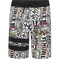 Swim Shorts Hurley Boys' Phantom 25th Blockparty Shorts, 10, Barely Bone