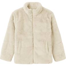 Fur Children's Clothing Name It Kunstfell Jacke - Grau