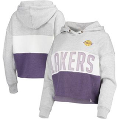 '47 Jackets & Sweaters '47 Women's '47 Heathered Gray Los Angeles Lakers Lizzy Cutoff Pullover Hoodie Gray XLarge