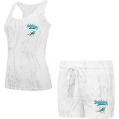 Underwear Concepts Sport Women's Miami Dolphins Quartz Hacci Knit Tank Top Sleep Set White, Gray White/Gray