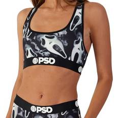 Ghost Face Sports Bra - Black White
