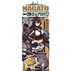 Modeller & byggesett Aoshima Kanmusu Battle Ship Nagato Swept-Back Funnel 1/700 Plastic Model Kit NEW