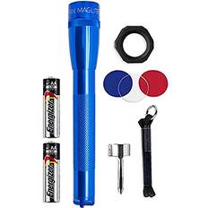 Blue Camping Lights Maglite Mini 2-Cell AA LED Flashlight Combo Pack, Blue