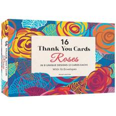16 Thank You Cards 4 1/2 x 3 Inch Blank Cards in 8 Lovely Designs 2 Each with 16 Envelopes