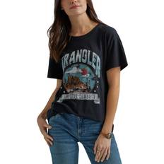 Wrangler Women's Western Retro Short-Sleeve Graphic T-Shirt, Jet Black