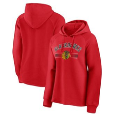 NHL Jackets & Sweaters Fanatics Women's Fanatics Red Chicago Blackhawks Perfect Play Raglan Pullover Hoodie Red