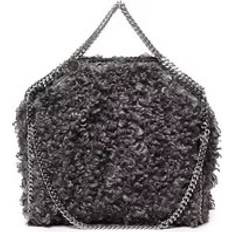 Väskor Stella McCartney Handbags, female, Gray, Size: ONE Size Eco-friendly Grey Shoulder Bag with Diamond Cut Chain