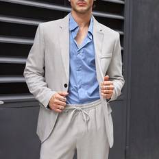 Shein Suits Shein pcs Mens Slim Fit Casual Blazer And Trouser Suit Set Fall Office Wear